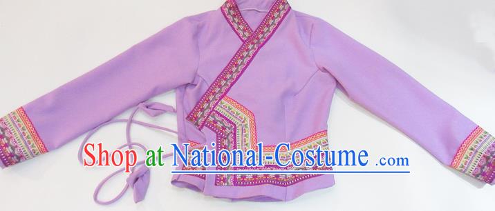 Traditional Thailand Ancient Handmade Female Costumes, Traditional Thai China Dai Nationality Pink Blouse Clothing for Women