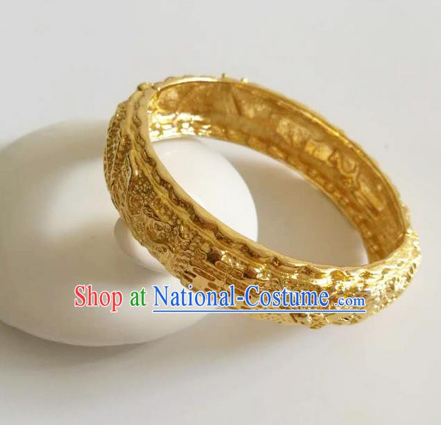 Traditional Thailand Ancient Handmade Jewelry Accessories Bracelet, Traditional Thai China Dai Nationality Wedding Bangle for Women