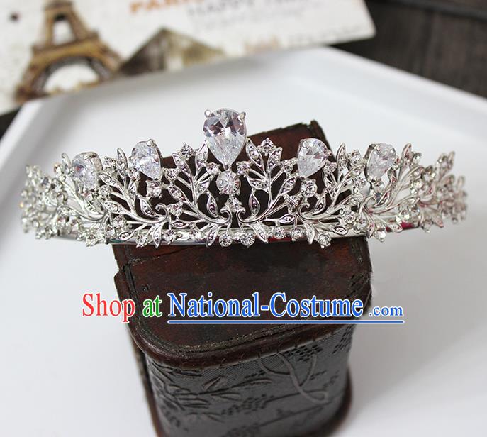 Top Grade Handmade Wedding Jewelry Queen Hair Accessories, Traditional Princess Zircon Royal Crown Wedding Headwear for Women