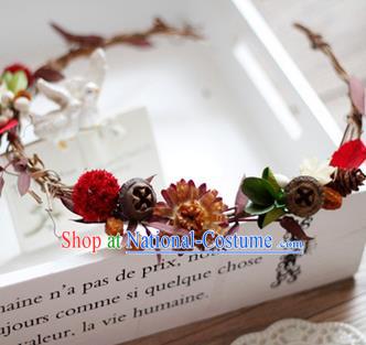 Top Grade Handmade Wedding Queen Hair Accessories, Traditional Princess Flowers Hair Clasp Wedding Headwear for Women