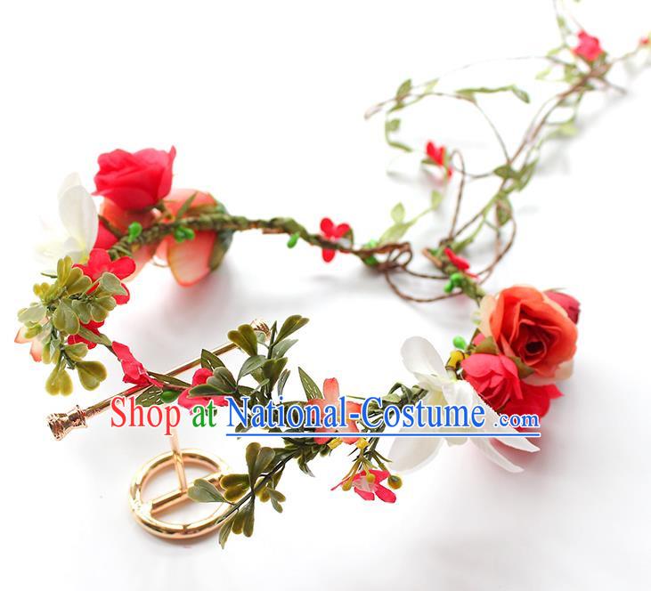 Top Grade Handmade Wedding Bride Hair Accessories, Traditional Princess Flowers Hair Clasp Wedding Headwear for Women