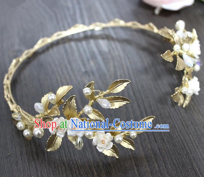 Top Grade Handmade Wedding Bride Hair Accessories Headpiece, Traditional Princess Wedding Ceramic Vase Headwear Hair Clasp for Women