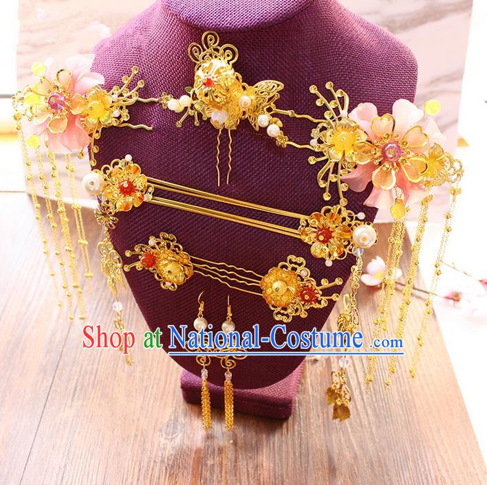 Chinese Ancient Style Hair Jewelry Accessories Hairpins Headwear Headdress Hair Fascinators for Women