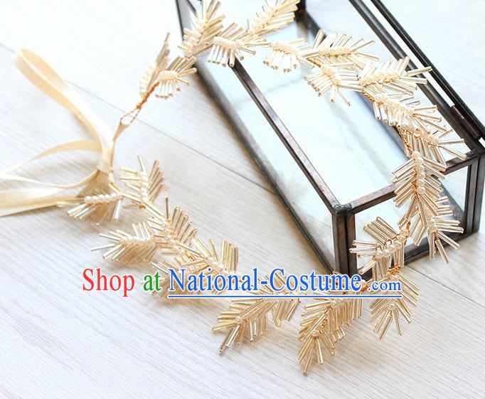 Top Grade Handmade Wedding Bride Hair Accessories Headwear, Traditional Princess Baroque Hair Band for Women