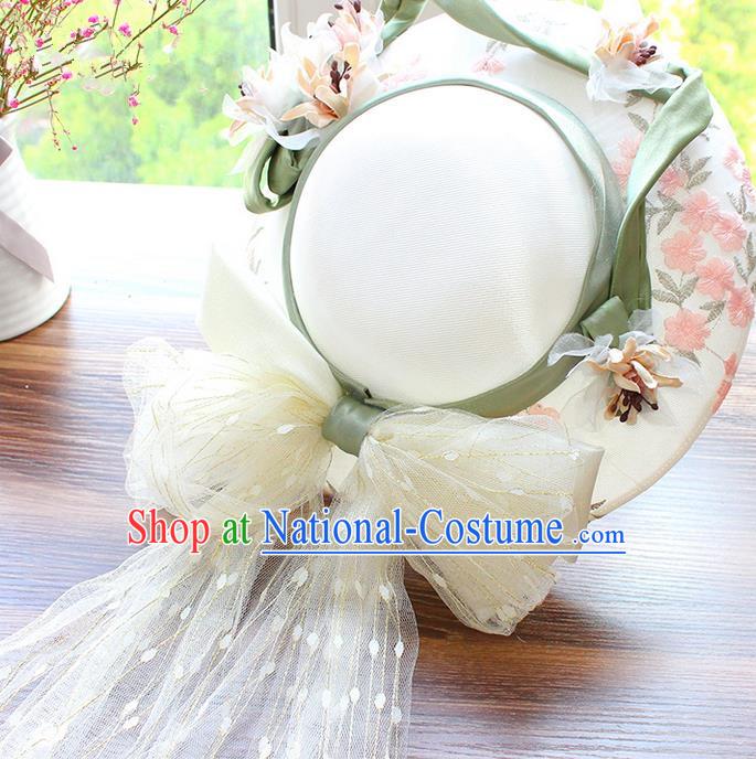 Top Grade Handmade Wedding Bride Hair Accessories Headwear, Traditional Princess Top Hat Wedding Headpiece for Women