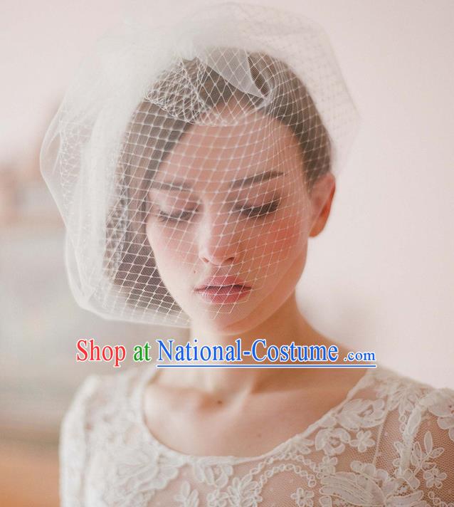 Top Grade Handmade Wedding Bride Hair Accessories Headwear, Traditional Princess Baroque Hair Veil Wedding Headpiece for Women