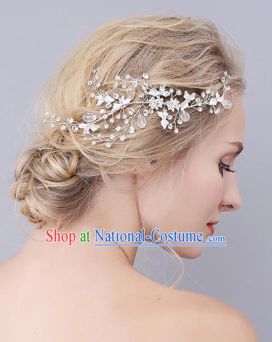 Top Grade Handmade Wedding Bride Hair Accessories Barrette, Traditional Princess Baroque Hair Claw Headpiece for Women