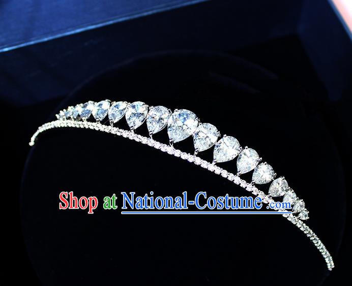 Top Grade Handmade Wedding Bride Hair Accessories Luxury Zircon Crown, Traditional Baroque Princess Crystal Royal Crown Wedding Headwear for Women