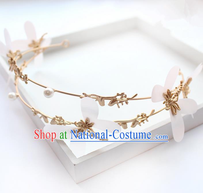 Top Grade Handmade Wedding Bride Hair Accessories Hair Clasp, Traditional Princess Baroque Dragonfly Hair Clips Headpiece for Women