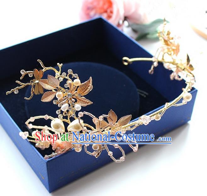 Top Grade Handmade Wedding Bride Hair Accessories Pearl Hair Clasp, Traditional Princess Baroque Hair Clip Headpiece for Women