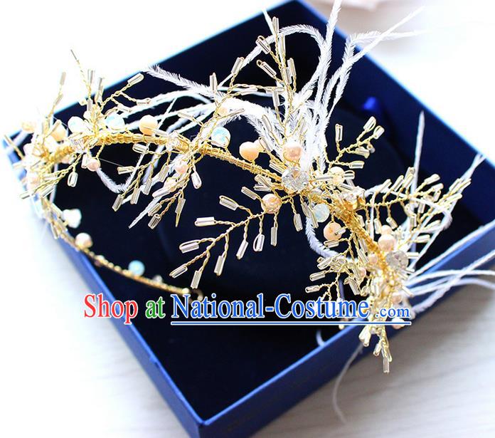 Top Grade Handmade Wedding Bride Hair Accessories Crystal Headband, Traditional Princess Baroque Hair Clasp Headpiece for Women