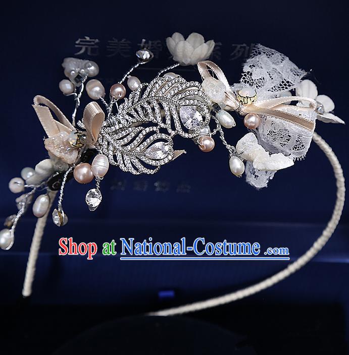 Top Grade Handmade Wedding Bride Hair Accessories Crystal Hair Clasp, Traditional Baroque Princess Hair Stick Headband Headpiece for Women