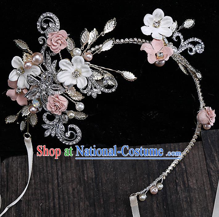 Top Grade Handmade Wedding Hair Accessories Bride  Hair Clasp, Traditional Baroque Princess Crystal Headband Headpiece for Women