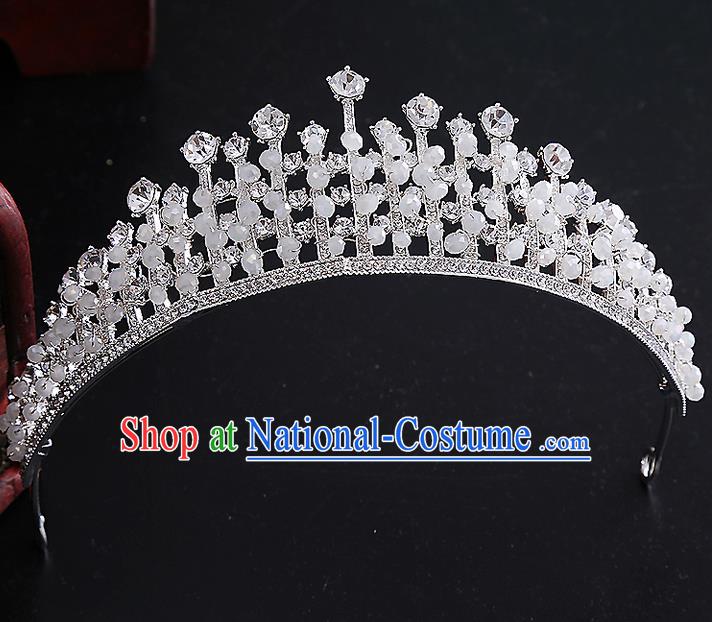 Top Grade Handmade Wedding Hair Accessories Bride Princess Crystal Imperial Crown, Traditional Baroque Queen Retro Royal Crown Wedding Headwear for Women