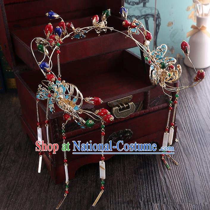 Chinese Ancient Style Hair Jewelry Accessories Hairpins Headwear Headdress Hair Fascinators for Women