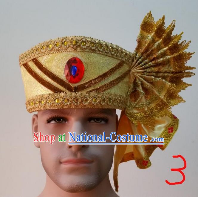 Traditional Traditional Thailand Accessories Hat, Southeast Asia Thai Dai Nationality Headwear for Men