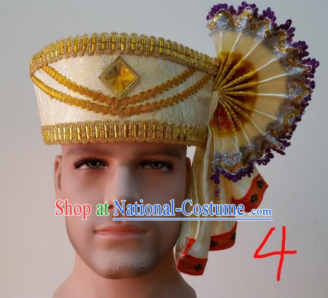 Traditional Traditional Thailand Accessories Hat, Southeast Asia Thai Dai Nationality Headwear for Men