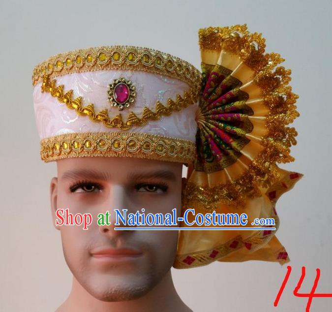 Traditional Traditional Thailand Accessories Hat, Southeast Asia Thai Dai Nationality Headwear for Men