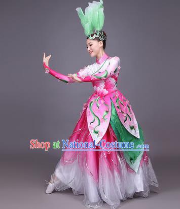 Traditional Chinese Yangge Fan Dancing Costume Modern dancing Dress Clothing