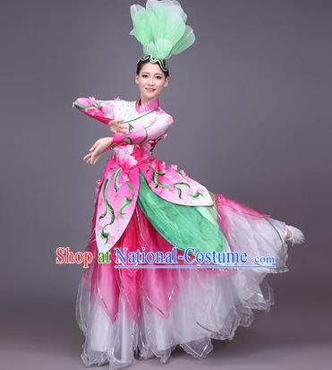 Traditional Chinese Yangge Fan Dancing Costume Modern dancing Dress Clothing