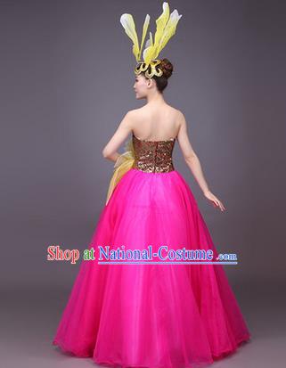 Traditional Chinese Yangge Fan Dancing Costume Modern dancing Dress Clothing