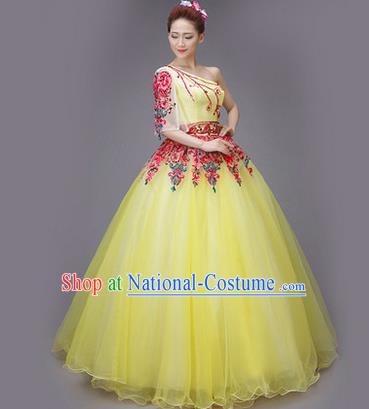 Traditional Chinese Yangge Fan Dancing Costume Modern dancing Dress Clothing