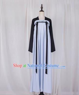 Traditional Chinese Tang Dynasty Palace Princess Costume, Elegant Hanfu Clothing Embroidered Blue Ru Dress, Chinese Ancient Princess Clothing for Women