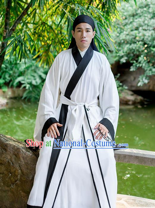 Traditional Chinese Ming Dynasty Young Men Costume, Elegant Hanfu Clothing Chinese Ancient Swordsman Clothing for Men