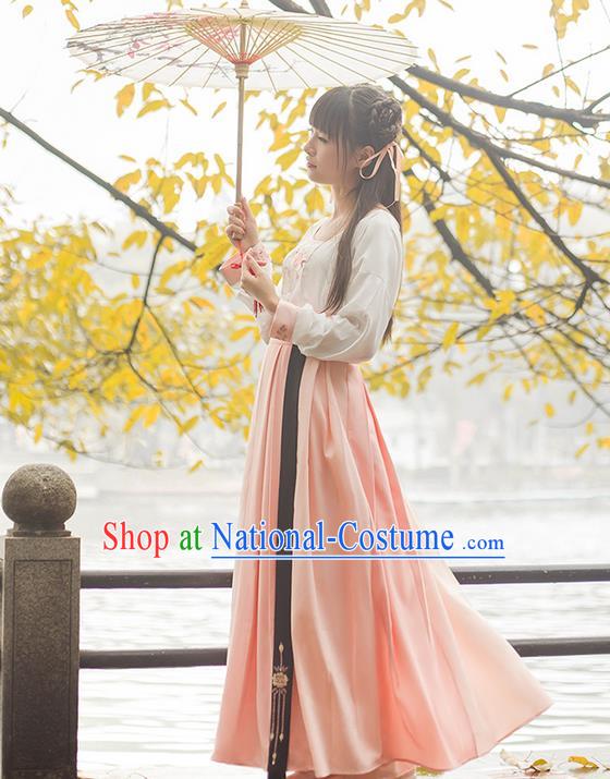 Traditional Chinese Song Dynasty Palace Princess Costume Complete Set, Elegant Hanfu Clothing Embroidered Dress, Chinese Ancient Princess Clothing for Women