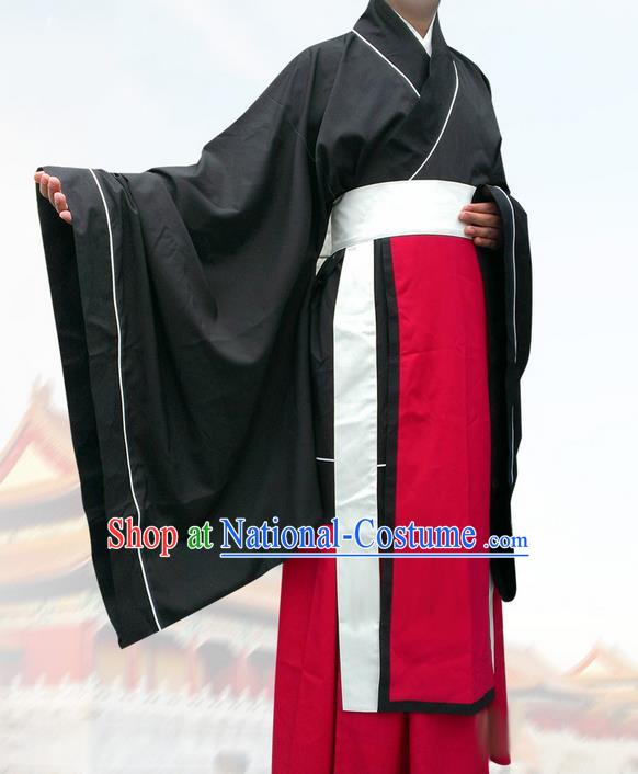 Traditional Chinese Han Dynasty Minister Costume, Elegant Hanfu Clothing Chinese Ancient Gwanbok for Men