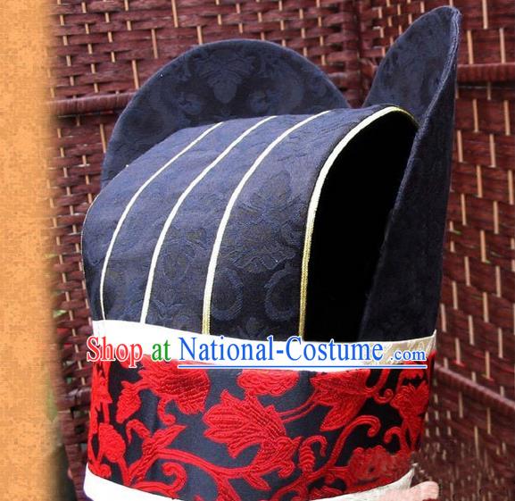 Traditional Chinese Han Dynasty Minister Hat, Elegant Hanfu Chinese Ancient Courtiers Headwear for Men