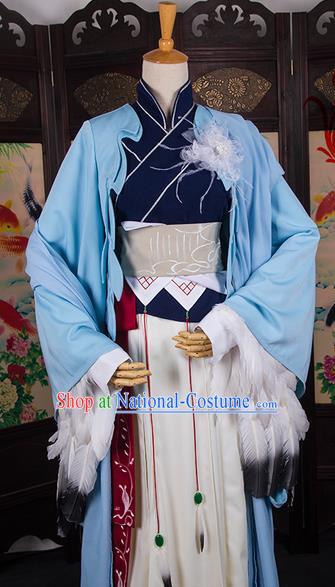 Traditional Chinese Tang Dynasty Swordswoman Costume, Elegant Hanfu Cosplay Clothing Ancient Chinese Chivalrous Woman Dress