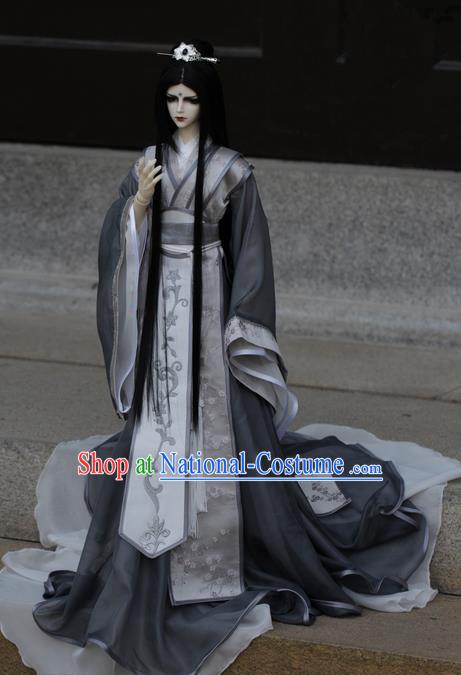 Traditional Chinese Super Dollfie Costume, Chinese Ancient Hanfu Jiang Hu Swordsman Prince Clothing for Doll