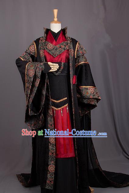 Traditional Chinese Tang Dynasty Imperial Prince Costume, Elegant Hanfu Cosplay Nobility Childe Clothing Ancient Chinese Royal Highness Dress for Men