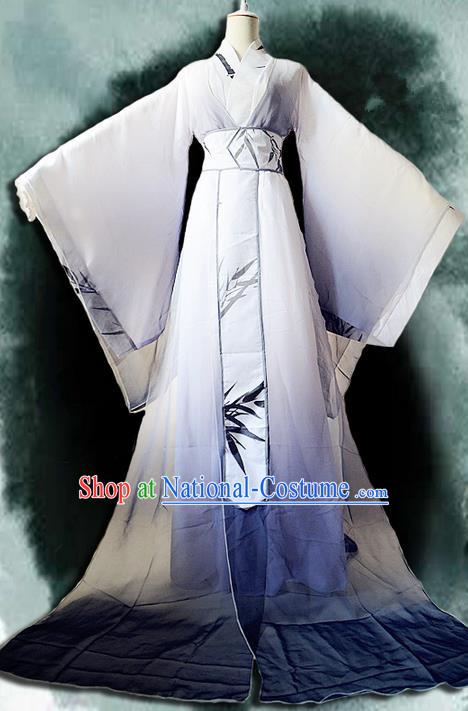 Traditional Chinese Cosplay Nobility Childe Costume, Chinese Ancient Hanfu Han Dynasty Imperial Prince Dress Clothing for Men