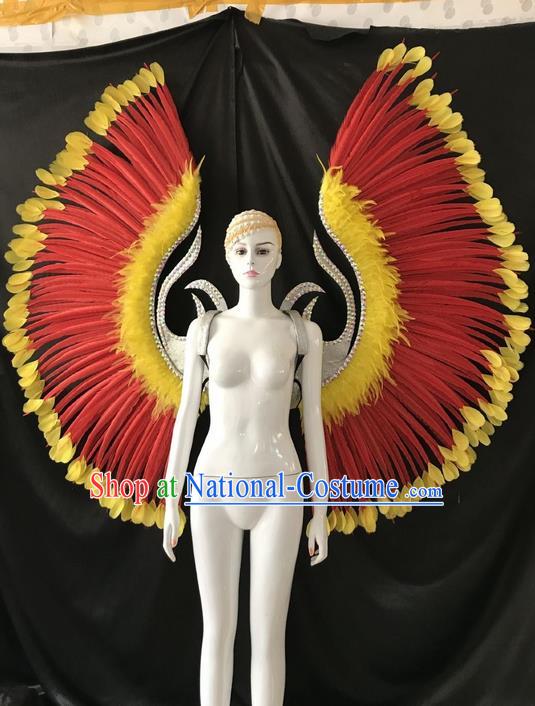 Traditional Brazilian Carnival Costumes Professional Samba Dance Dress Custom-made Customized Ostrich Feather Rio Carnival Wings