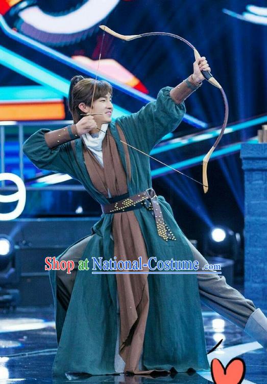 Traditional Ancient Chinese Young Hero Costume, The Legend of the Condor Heroes Chinese Song Dynasty Swordsman Clothing for Men