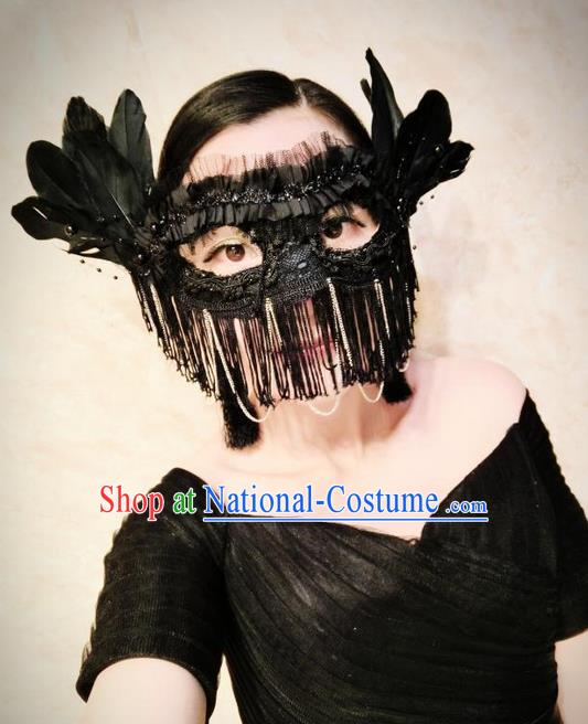 Top Performance Catwalks Headwear Halloween Cosplay Hair Accessories Mask