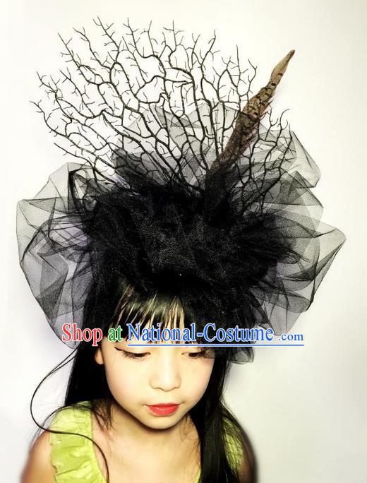 Top Performance Catwalks Headwear Halloween Cosplay Hair Accessories Mask