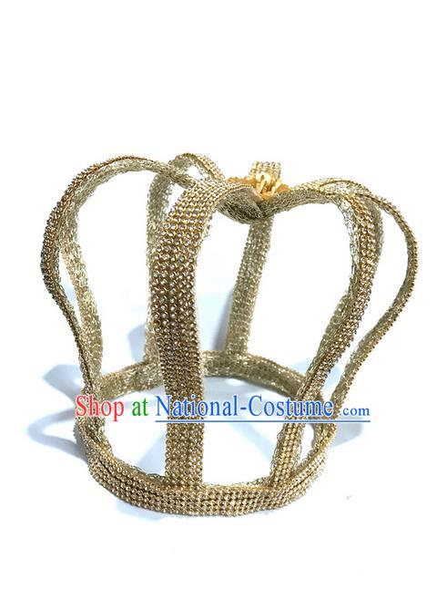 Top Grade Deluxe Baroque Royal Crown Hair Accessories, Halloween Brazilian Carnival Occasions Model Show Handmade Hair Clasp Headwear for Women