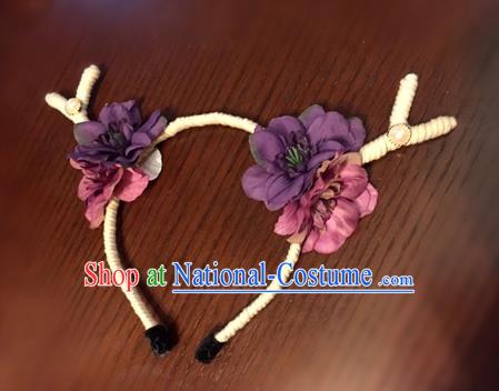 Top Grade Miami Deluxe Hair Accessories Flowers Hair Clasp, Halloween Headdress Brazilian Carnival Occasions Handmade Antlers Headwear for Women