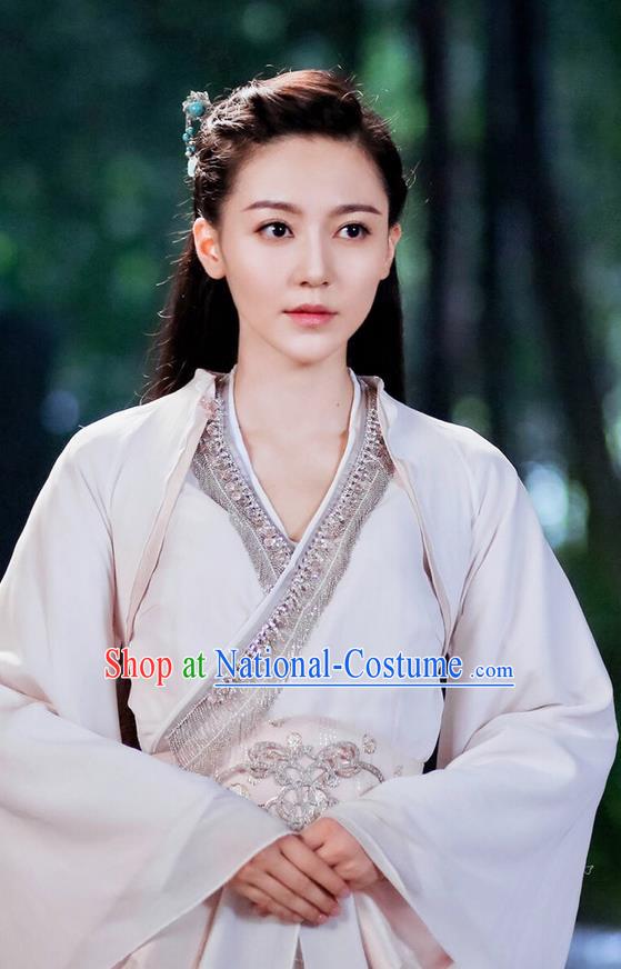 Traditional Ancient Chinese Princess Costume and Headpiece Complete Set, Princess Agents Chinese Southern and Northern Imperial Lady Embroidered Elegant Dress Clothing