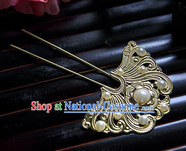 Top Grade Handmade Traditional China Hair Accessories Hair Stick, Ancient Chinese Hanfu Pearl Hairpins for Women