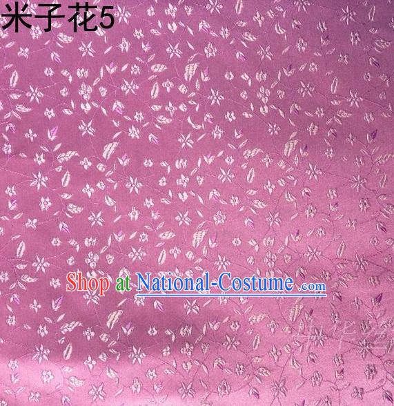 Asian Chinese Traditional Embroidered Shivering Floral Pink Satin Silk Fabric, Top Grade Brocade Tang Suit Hanfu Princess Dress Fabric Cheongsam Cloth Material