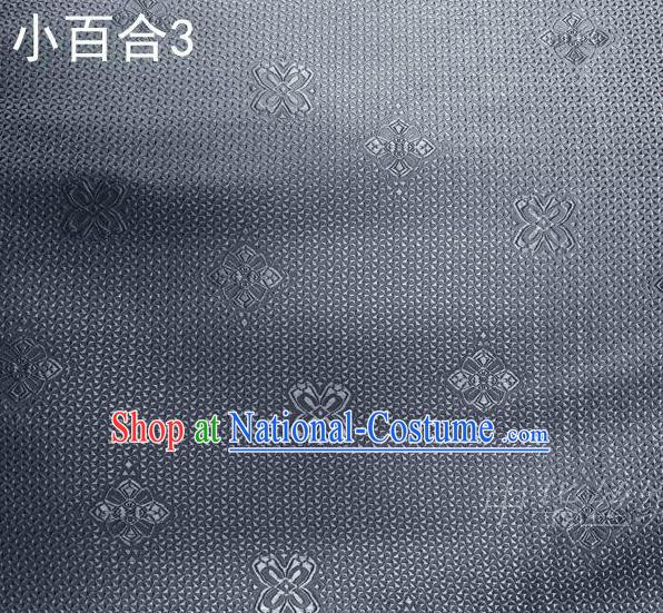 Asian Chinese Traditional Jacquard Weave Satin Grey Silk Fabric, Top Grade Brocade Tang Suit Hanfu Dress Fabric Cheongsam Cloth Material