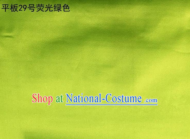 Asian Chinese Traditional Satin Solid Color Silk Fabric, Top Grade Nanjing Brocade Tang Suit Hanfu Green Fabric Cheongsam Cloth Material