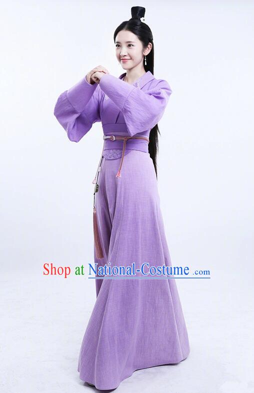 Asian Chinese Traditional Three Kingdoms Imperial Princess Costume and Headpiece Complete Set, The Advisors Alliance China Elegant Hanfu Young Lady Embroidery Dress Clothing