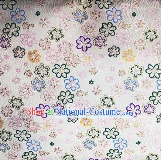 Traditional Asian Chinese Handmade Embroidery Flowers Kimono Silk Tapestry Fabric Drapery, Top Grade Nanjing Brocade Cheongsam Cloth Material