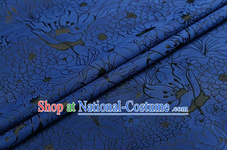 Chinese Traditional Flower Silk Fabric Brocade Embroidered Fabric Dress Material