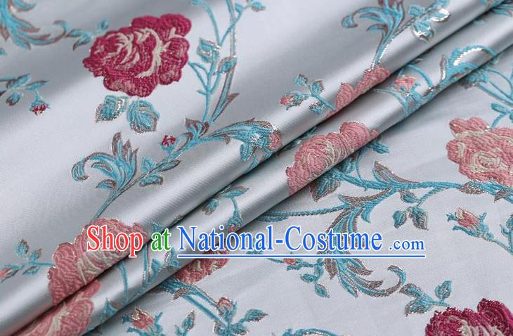 Chinese Traditional Flower Silk Fabric Brocade Embroidered Fabric Dress Material